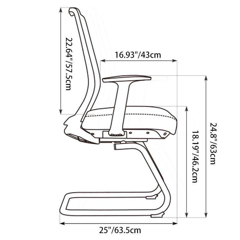Modern Minimalist Executive Desk Chair - Breathable Mesh Office Reception Chair: Ergonomic Conference Chair For Home Office