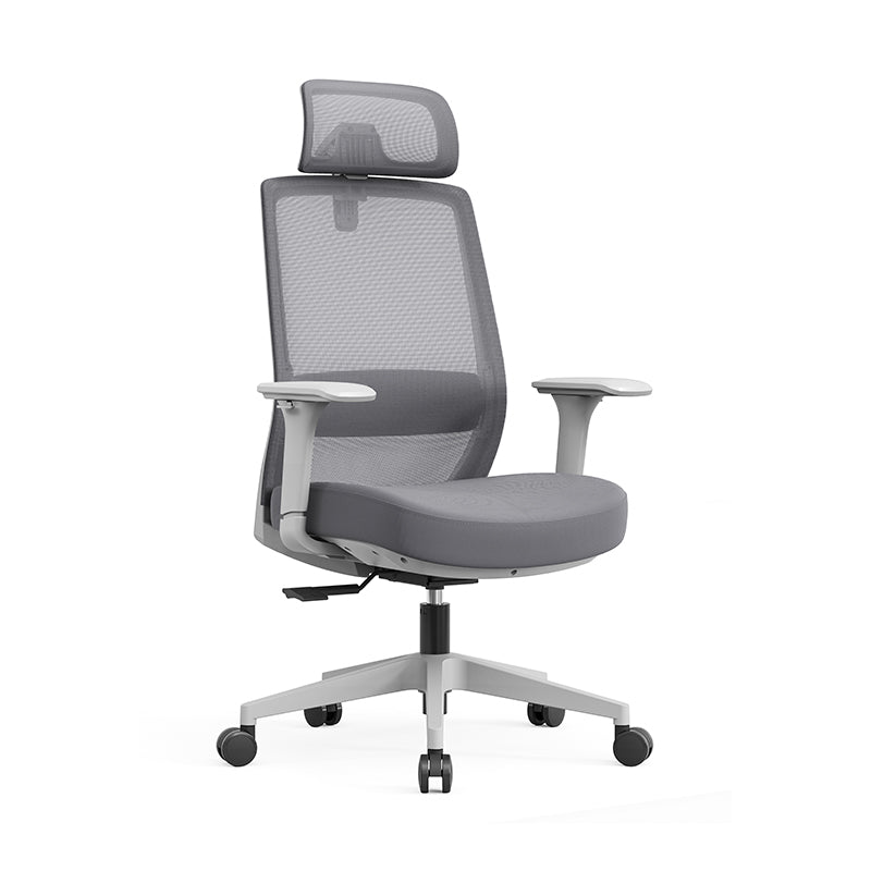 Modern Minimalist Ergonomic Desk Chair - 4D Headrest Breathable Mesh Chair: Lumbar Support Gaming Chair With Height Adjustment & Swivel For Home Office