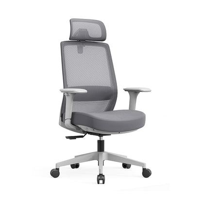 Modern Minimalist Ergonomic Desk Chair - 4D Headrest Breathable Mesh Chair: Lumbar Support Gaming Chair With Height Adjustment & Swivel For Home Office