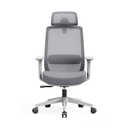 Modern Minimalist Ergonomic Desk Chair - 4D Headrest Breathable Mesh Chair: Lumbar Support Gaming Chair With Height Adjustment & Swivel For Home Office