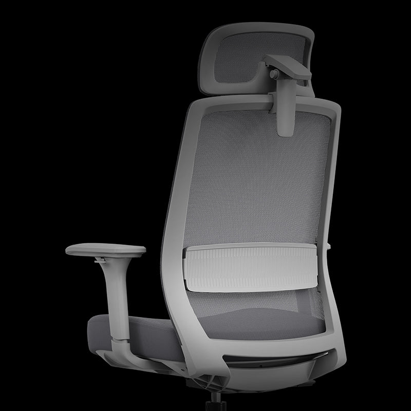 Modern Minimalist Ergonomic Desk Chair - 4D Headrest Breathable Mesh Chair: Lumbar Support Gaming Chair With Height Adjustment & Swivel For Home Office