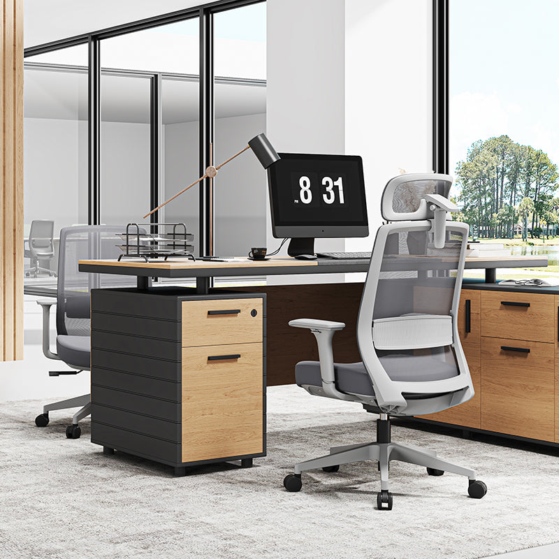 Modern Minimalist Ergonomic Desk Chair - 4D Headrest Breathable Mesh Chair: Lumbar Support Gaming Chair With Height Adjustment & Swivel For Home Office