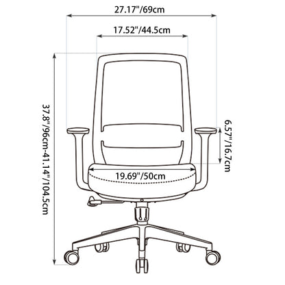 Modern Minimalist Mid-Back Desk Chair - Gray Ergonomic Gaming Chair: Breathable Mesh Swivel Office Chair For Home Office