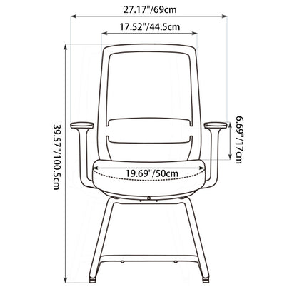 Modern Minimalist Executive Visitor Chair - Mesh Office Reception Chair: Breathable Ergonomic Desk Chair For Home Office