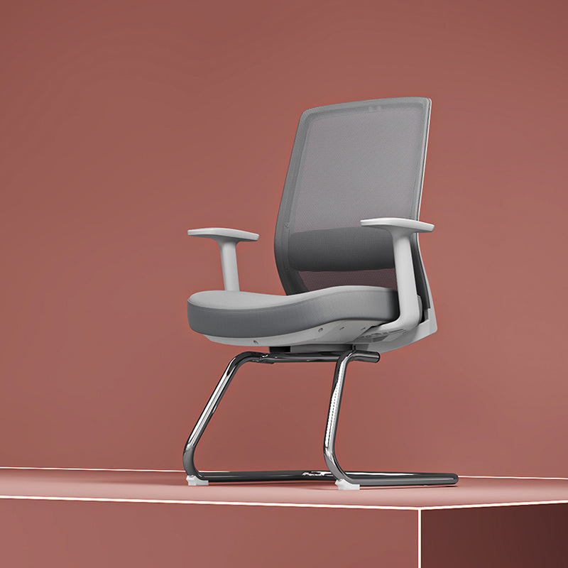 Modern Minimalist Executive Visitor Chair - Mesh Office Reception Chair: Breathable Ergonomic Desk Chair For Home Office