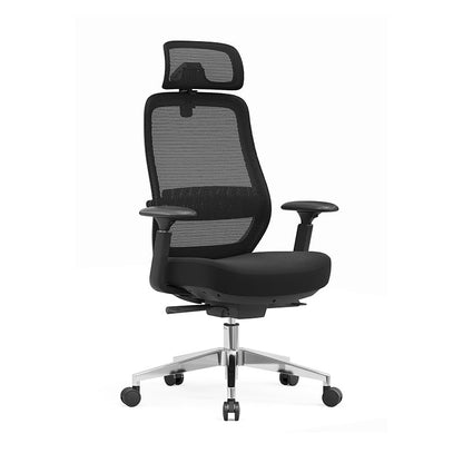 Modern Minimalist Black Executive Office Chair: Ergonomic Design-Swivel Height-Adjustable Gaming Chair For Home Office