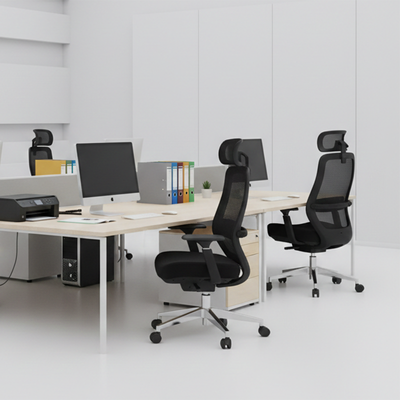 Modern Minimalist Black Executive Office Chair: Ergonomic Design-Swivel Height-Adjustable Gaming Chair For Home Office