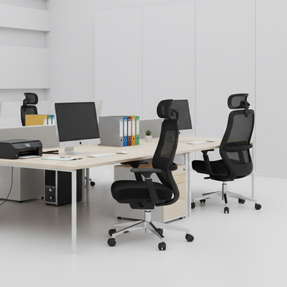 Modern Minimalist Black Executive Office Chair: Ergonomic Design-Swivel Height-Adjustable Gaming Chair For Home Office