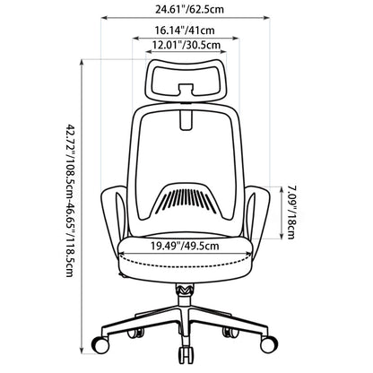 Modern Minimalist High-Back Ergonomic Desk Chair: Adjustable Headrest Gaming Chair - Height-Adjustable Swivel Chair For Home Office