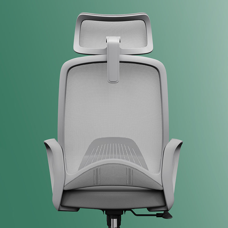 Modern Minimalist High-Back Desk Chair: Ergonomic Gaming Chair - Adjustable Headrest Breathable Mesh Fabric Swivel Chair For Home Office