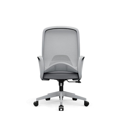 Modern Minimalist Mid-Back Desk Chair: Ergonomic Gaming Chair - Adjustable Headrest & Lumbar Support Swivel Chair For Home Office