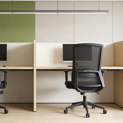 Modern Minimalist Mid-Back Black Desk Chair: Breathable Mesh Fabric - Ergonomic Swivel Gaming Chair For Home Office