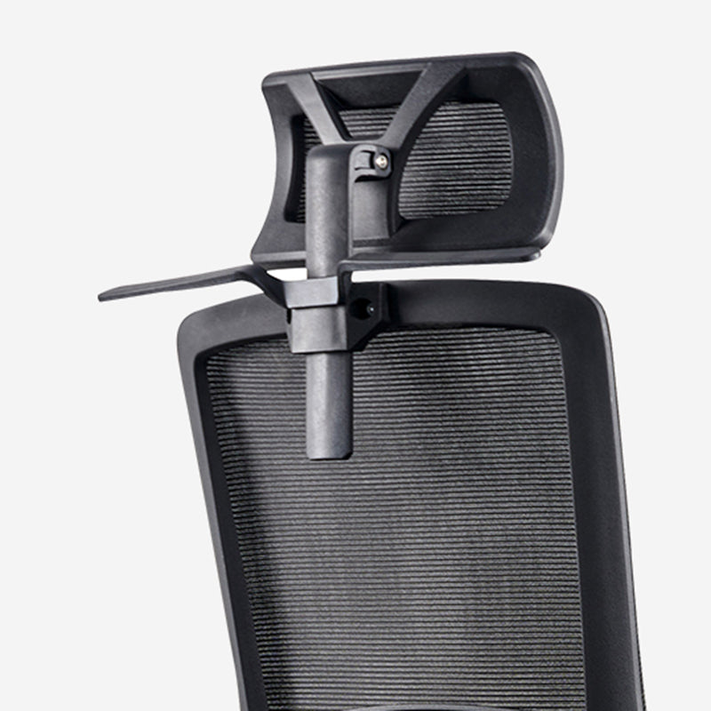 Modern Minimalist Black High-Back Desk Chair: Height-Adjustable 2D Armrests - Ergonomic Gaming Chair For Home Office