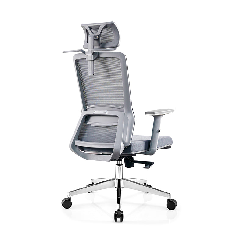 Modern Minimalist High-Back Mesh Desk Chair: Adjustable Headrest With Coat Rack - Ergonomic Swivel Gaming Chair For Home Office