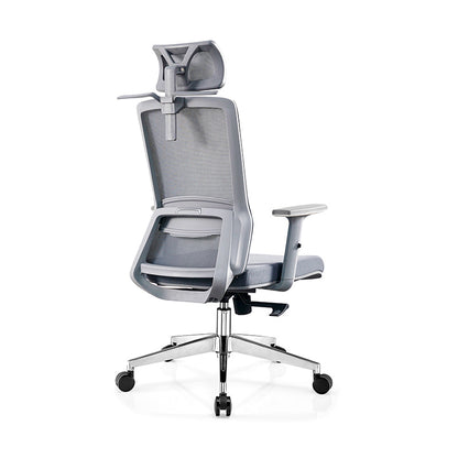 Modern Minimalist High-Back Mesh Desk Chair: Adjustable Headrest With Coat Rack - Ergonomic Swivel Gaming Chair For Home Office
