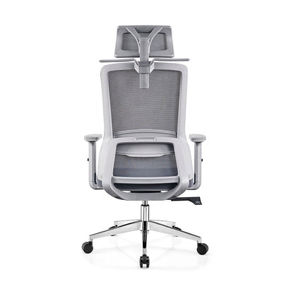 Modern Minimalist High-Back Mesh Desk Chair: Adjustable Headrest With Coat Rack - Ergonomic Swivel Gaming Chair For Home Office
