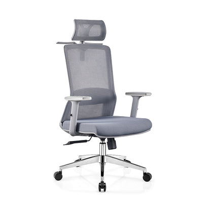Modern Minimalist High-Back Mesh Desk Chair: Adjustable Headrest With Coat Rack - Ergonomic Swivel Gaming Chair For Home Office