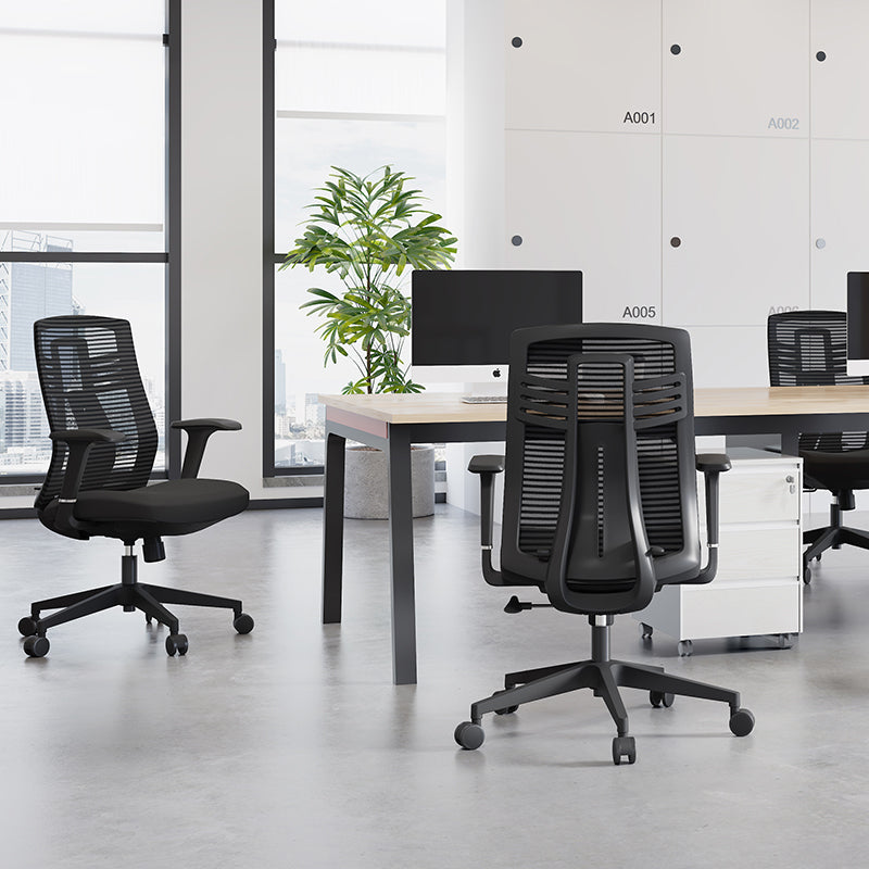 Modern Minimalist Swivel Mesh Desk Chair: Backrest & Armrests - Ergonomic Gaming Chair For Home Office