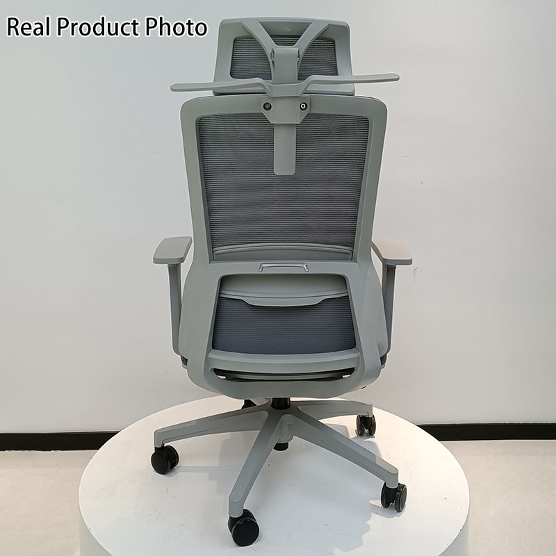 Modern Minimalist Ergonomic High-Back Desk Chair: Height-Adjustable Headrest & Coat Hook - Breathable Mesh Fabric Gaming Chair For Home Office