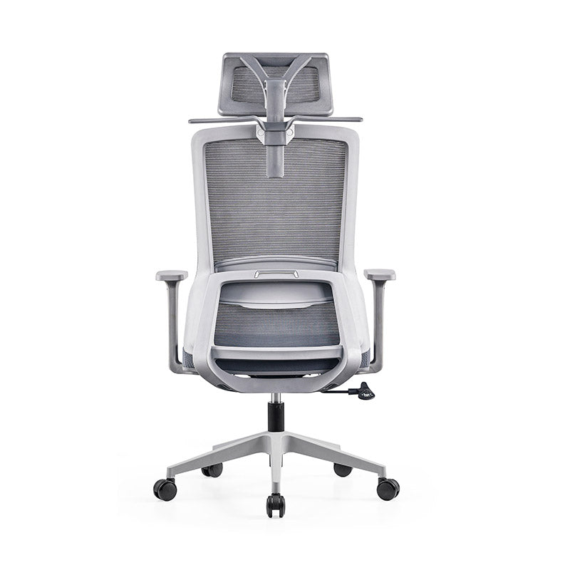 Modern Minimalist Ergonomic High-Back Desk Chair: Height-Adjustable Headrest & Coat Hook - Breathable Mesh Fabric Gaming Chair For Home Office