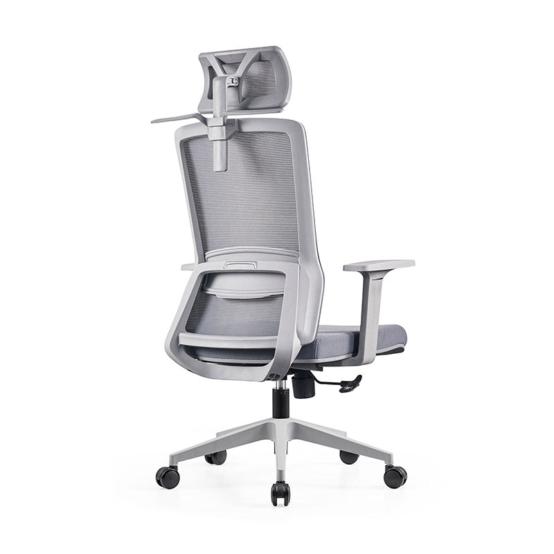 Modern Minimalist Ergonomic High-Back Desk Chair: Height-Adjustable Headrest & Coat Hook - Breathable Mesh Fabric Gaming Chair For Home Office