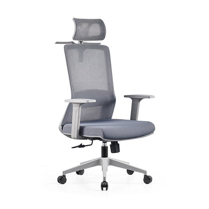 Modern Minimalist Ergonomic High-Back Desk Chair: Height-Adjustable Headrest & Coat Hook - Breathable Mesh Fabric Gaming Chair For Home Office