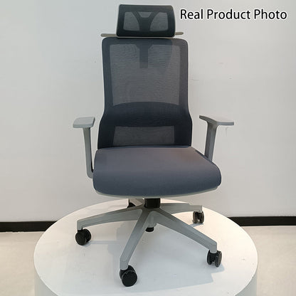 Modern Minimalist Ergonomic High-Back Desk Chair: Height-Adjustable Headrest & Coat Hook - Breathable Mesh Fabric Gaming Chair For Home Office