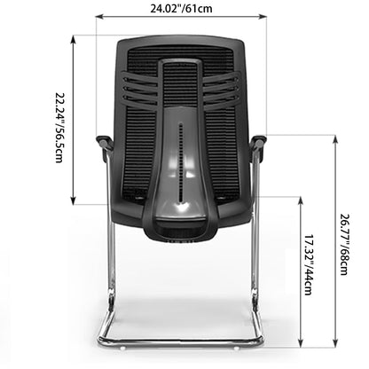 Black Minimalist Executive Guest Desk Chair: Ergonomic Design - Modern Breathable Mesh Gaming Chair For Home Office