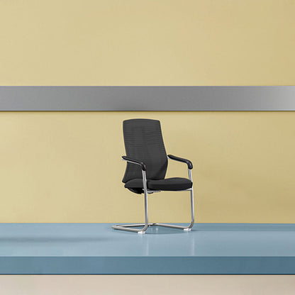 Black Minimalist Executive Guest Desk Chair: Ergonomic Design - Modern Breathable Mesh Gaming Chair For Home Office