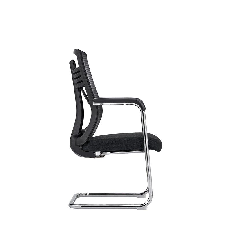 Black Minimalist Executive Guest Desk Chair: Ergonomic Design - Modern Breathable Mesh Gaming Chair For Home Office