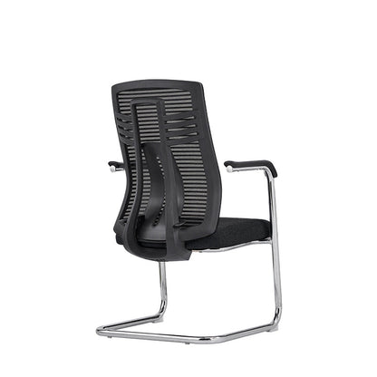 Black Minimalist Executive Guest Desk Chair: Ergonomic Design - Modern Breathable Mesh Gaming Chair For Home Office