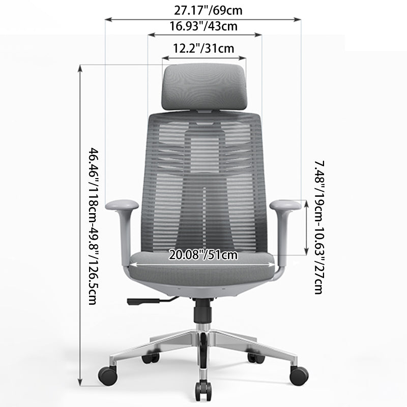 Modern Minimalist Ergonomic High-Back Desk Chair: 4D Armrests - Adjustable Lumbar Support Gaming Chair For Home Office