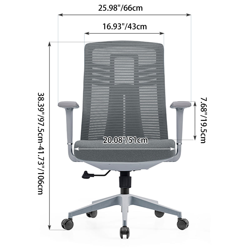 Modern Ergonomic Mid-Back Desk Chair: Breathable Mesh & Lumbar Support - Minimalist Gaming Chair For Home Office
