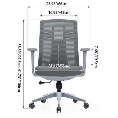 Modern Ergonomic Mid-Back Desk Chair: Breathable Mesh & Lumbar Support - Minimalist Gaming Chair For Home Office