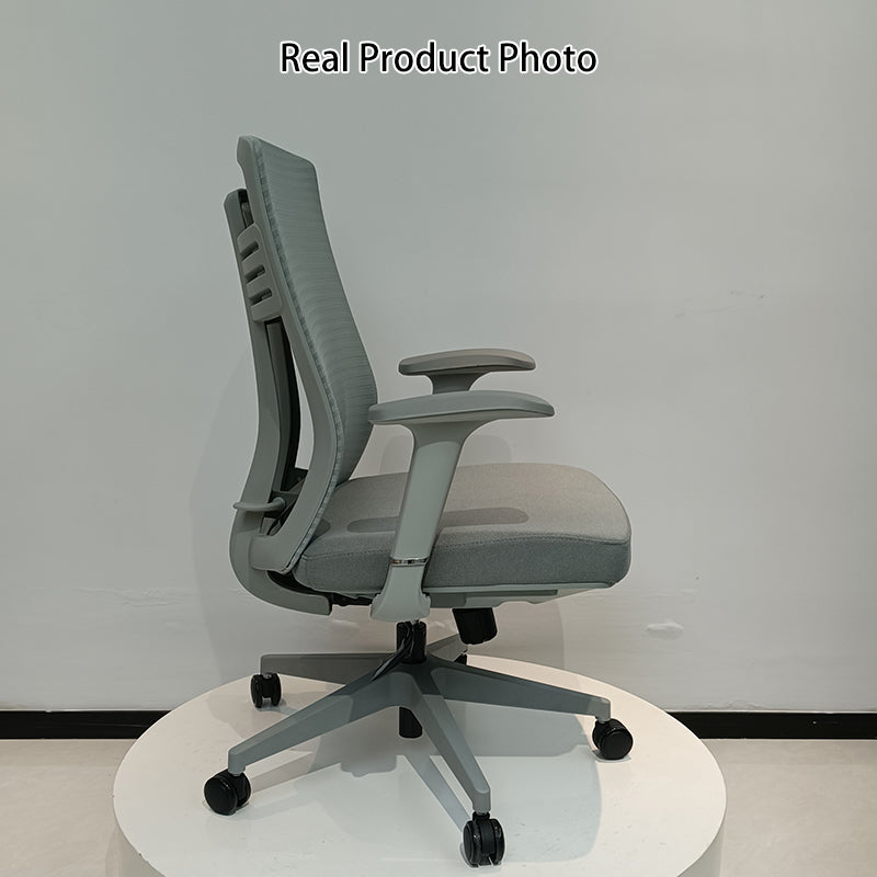 Modern Ergonomic Mid-Back Desk Chair: Breathable Mesh & Lumbar Support - Minimalist Gaming Chair For Home Office