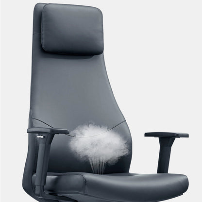 High-End Executive Leather Desk Chair: Modern Minimalist Style - Ergonomic High-Back Office Chair For Home Office
