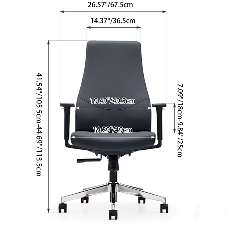 Modern Minimalist Mid-Back Reception Desk Chair: Faux Leather/Cowhide Leather Contact Surface - Ergonomic Office Chair For Home Office