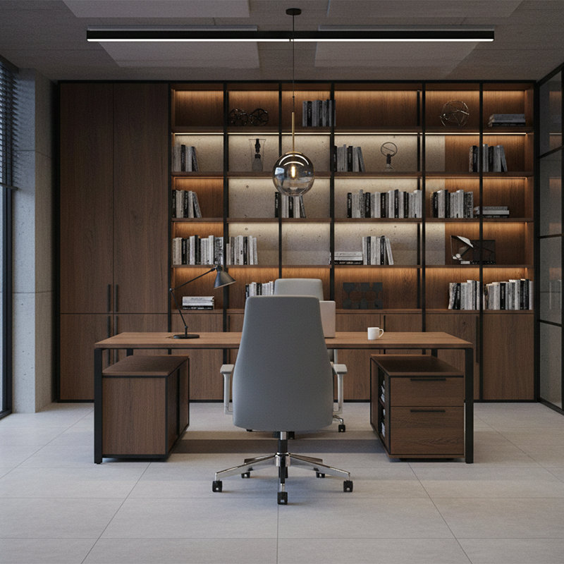 Modern Minimalist Mid-Back Reception Desk Chair: Faux Leather/Cowhide Leather Contact Surface - Ergonomic Office Chair For Home Office