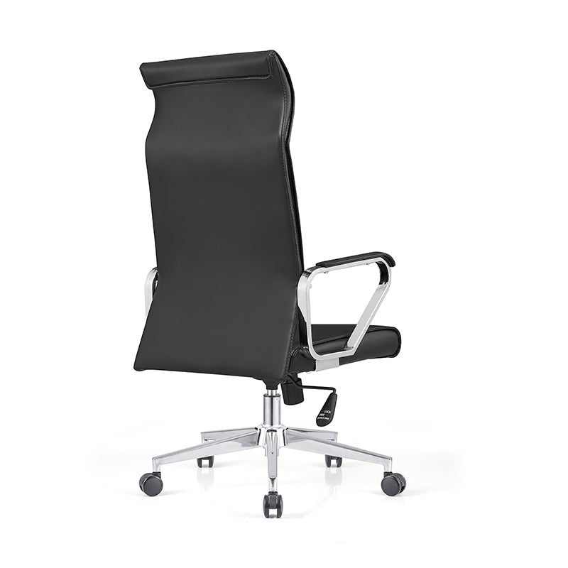 Modern Minimalist High-Back Desk Chair: Faux Leather - Ergonomic Business Office Chair For Home Office