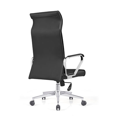Modern Minimalist High-Back Desk Chair: Faux Leather - Ergonomic Business Office Chair For Home Office