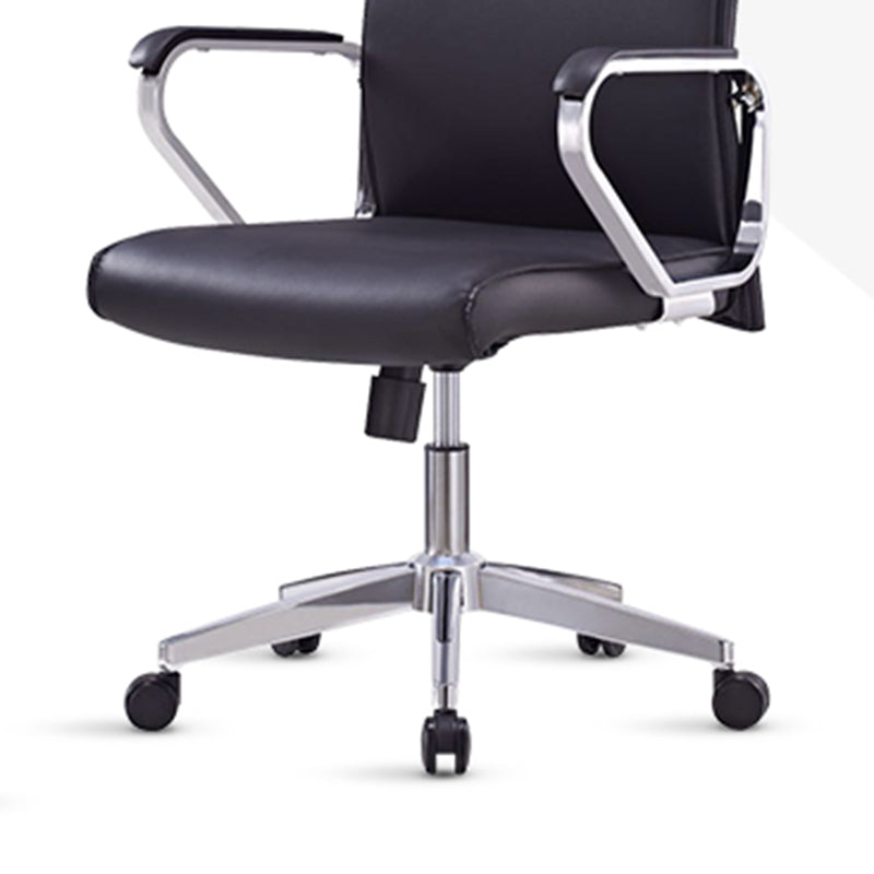 Modern Minimalist High-Back Desk Chair: Faux Leather - Ergonomic Business Office Chair For Home Office