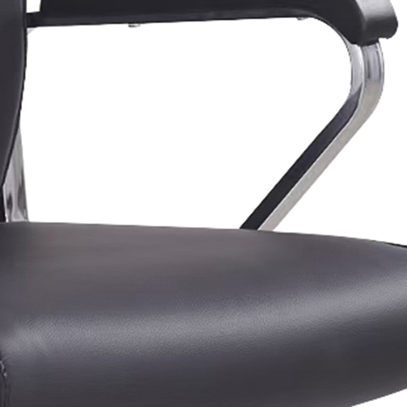 Modern Minimalist High-Back Desk Chair: Faux Leather - Ergonomic Business Office Chair For Home Office