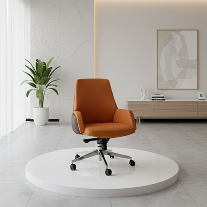 Modern Minimalist Mid-Back Office Chair: Ergonomic Design - Silent-Castor Desk Chair For Home Office