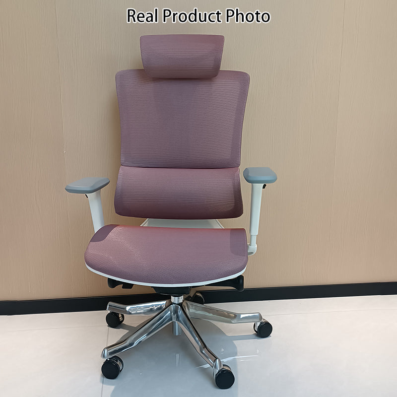 Modern Minimalist High-Back Mesh Chair: Ergonomic Desk Chair - Height-Adjustable Swivel Chair For Home Office