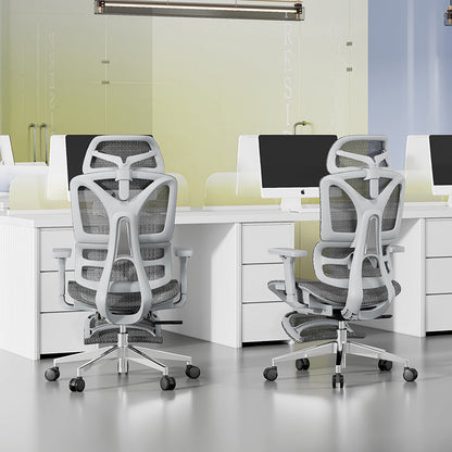 Modern Minimalist Ergonomic High-Back Office Chair: Breathable Mesh - Reclining Gaming Office Chair With Footrest For Home Office