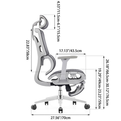 Modern Minimalist High-Back Executive Office Chair: Ergonomic Mesh Chair - Height-Adjustable Desk Chair For Home Office