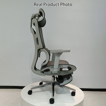 Modern Minimalist High-Back Executive Office Chair: Ergonomic Mesh Chair - Height-Adjustable Desk Chair For Home Office