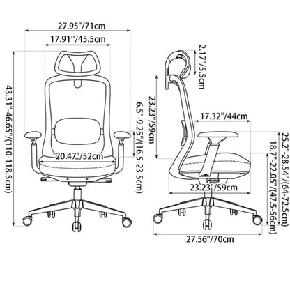 Modern Minimalist Peach-Pink High-Back Desk Chair: 4D Armrest & Breathable Mesh Fabric - Ergonomic Gaming Chair For Home Office