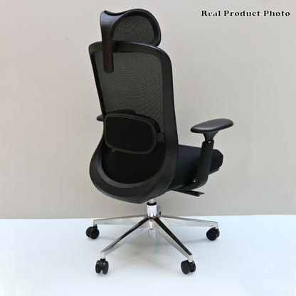 Modern Minimalist Executive High-Back Office Chair: 4D Adjustable Armrests & Headrest - Ergonomic Desk Chair For Home Office