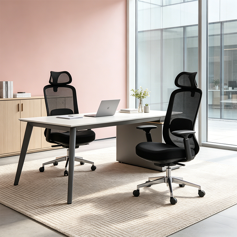 Modern Minimalist Executive High-Back Office Chair: 4D Adjustable Armrests & Headrest - Ergonomic Desk Chair For Home Office